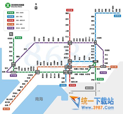 深圳地铁路线图2017最新版