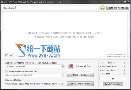 ChrisPC Free VideoTube Downloader(youtube视频下载器) v6.65 绿色版