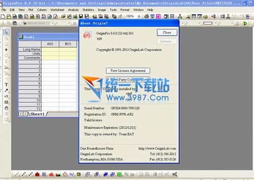 OriginLab OriginPro v8.6 SR3 简体中文注册版