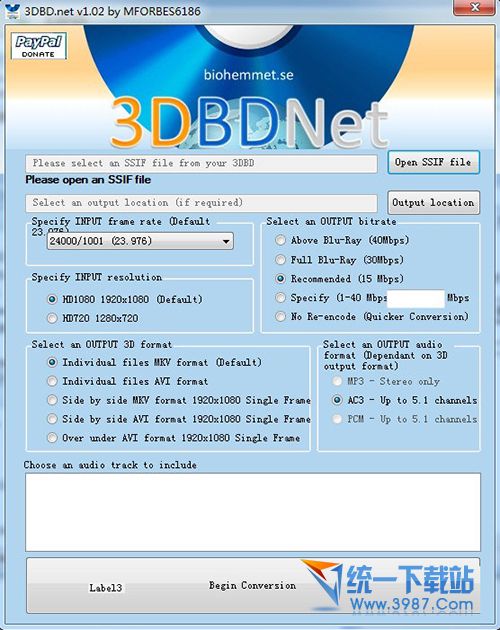 3DBDNet(视频转换工具) v1.0.2 绿色版