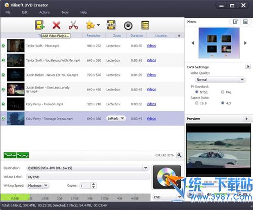 DVD视频刻录软件(Xilisoft DVD Creator) v7.1.3 多国语言免费版