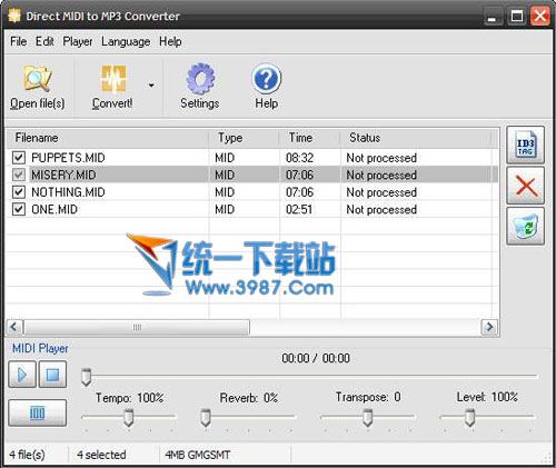 PistonSoft Direct MIDI to MP3 Converter