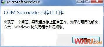 COM Surrogate 已停止工作