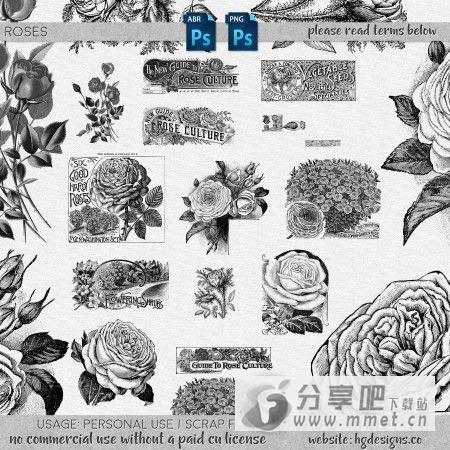 ps花朵笔刷