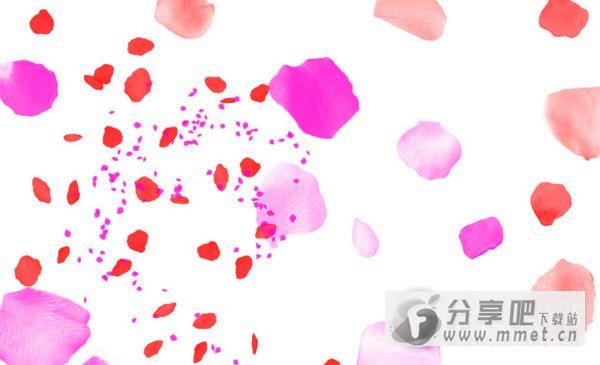 PS玫瑰花瓣笔刷下载