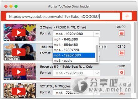 iFunia YouTube Downloader for mac下载