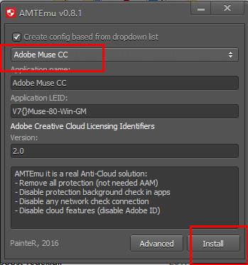 Adobe Muse CC 2018安装教程